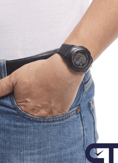 Casio F-200W-9A — мужские цифровые часы с мировым временем и секундомером