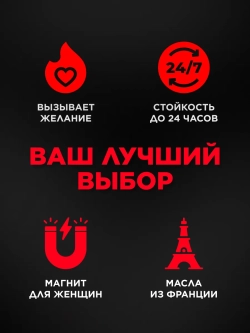 Духи с феромонами мужские (набор 4 шт.)