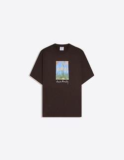 BERSHKA Футболка с короткими рукавами Claude Monet, коричневый