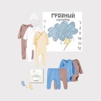 Набор на первый год жизни  0-12 для мальчика, 10 предметов