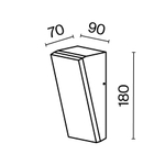 Уличный настенный светодиодный светильник Maytoni Brick O436WL-L10GF3K1