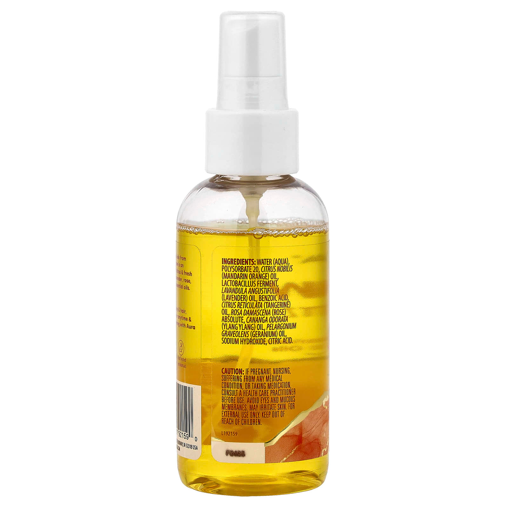 Aura Cacia, спрей для волос и тела, послевкусие, 118 мл (4 жидк. унции)