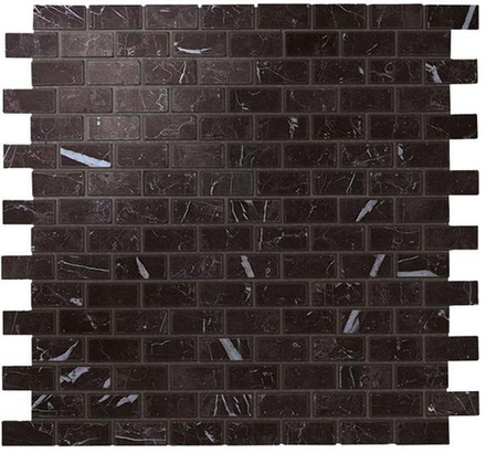 Мозаика Керамогранит Marvel Stone Nero M. Mosaico LAPP. Burattato