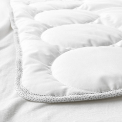 IKEA LENAST  (ИКЕА ЛЕНАСТ)  -  Одеяло для детской кроватки, белый/серый, 110x125 см