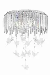 Люстра потолочная NewRgy 5648R/8A CHROME+CLEAR, 8×40 Вт, хромированная и прозрачная