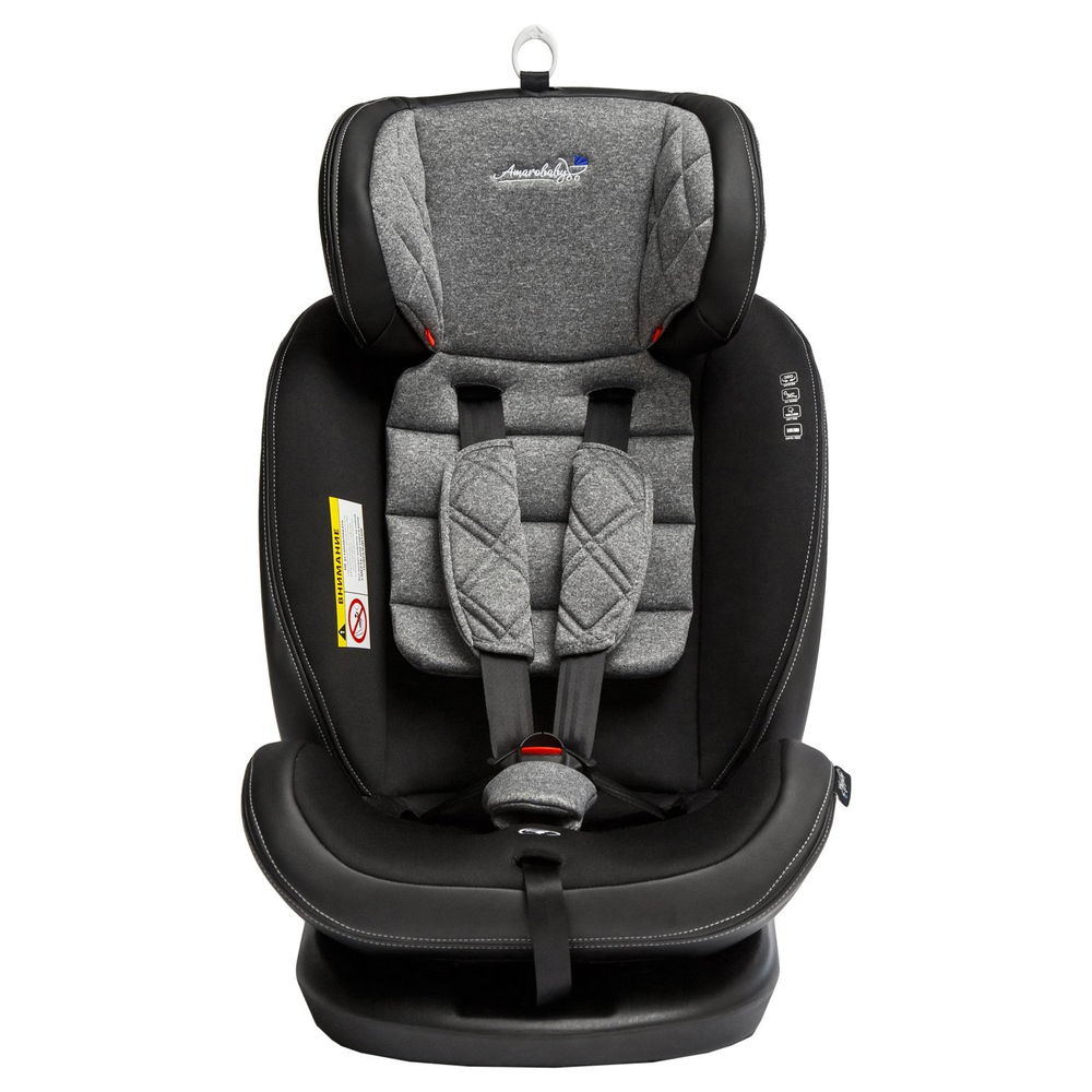 Автокресло детское AMAROBABY ST-3, Isofix класс D, группа 0+/1/2/3, (серый)