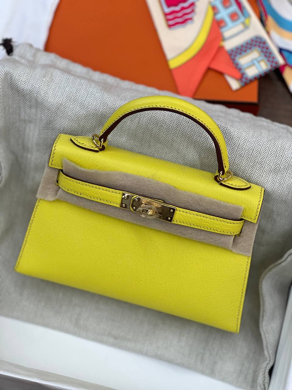 Сумка Hermes Kelly Mini Epsom ручной шов