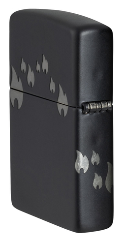 Зажигалка Zippo Classic с покрытием Black Matte, латунь/сталь, черная, матовая, 38x13x57 мм