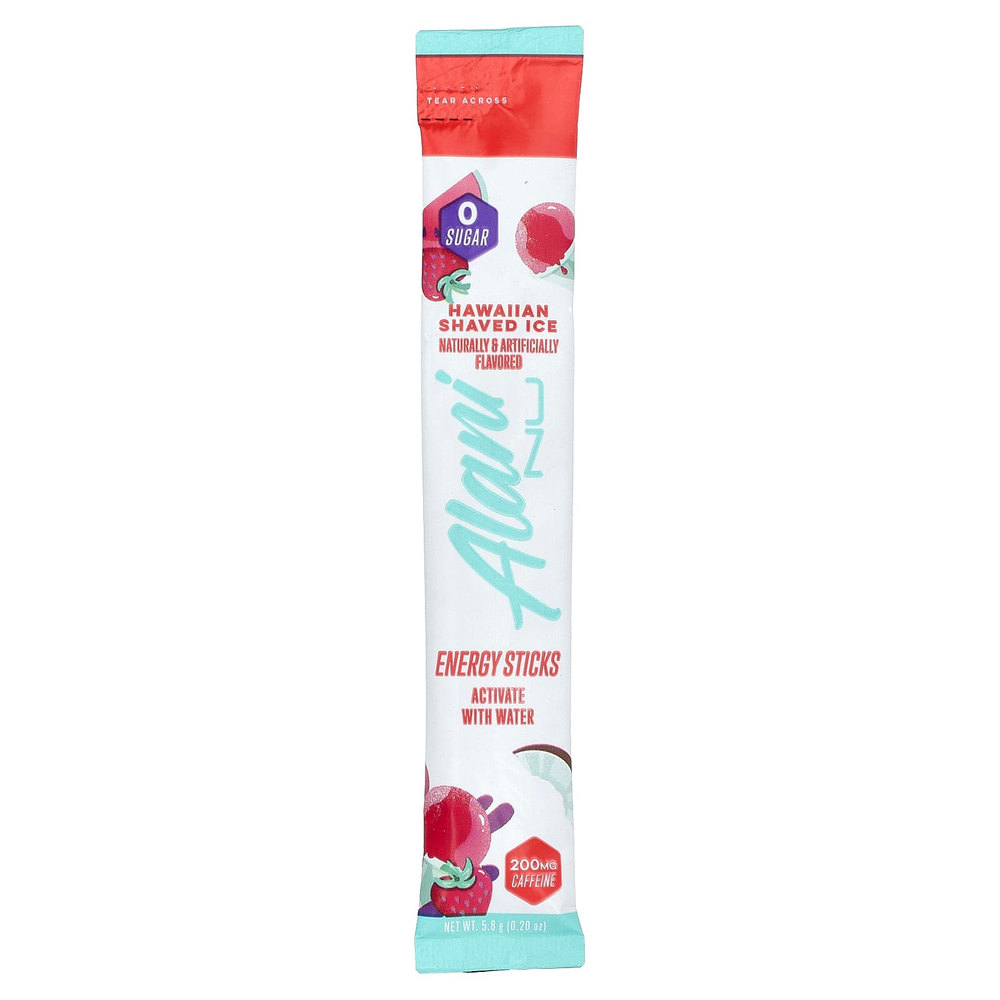 Alani Nu, Energy Sticks, Hawaiian Shaved Ice, 10 Stickpacks, 0.2 oz (5.8 g) Each