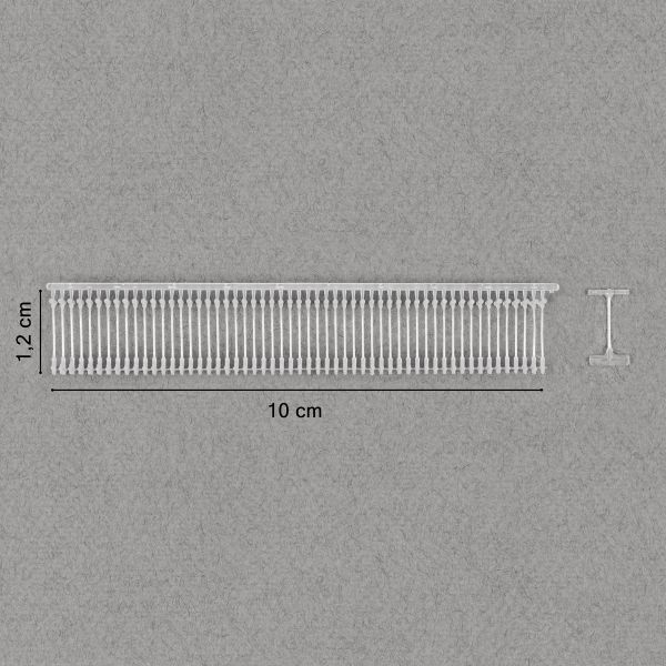 Держатели этикеток к этикет пистолету 12 мм, 5000 шт, прозрачный, Micron TPS-01