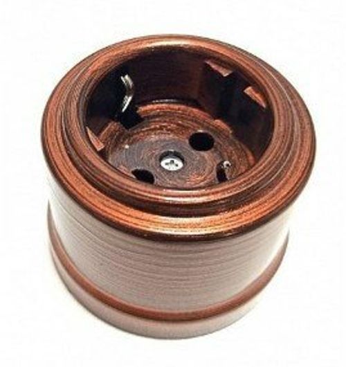 Розетка ретро пластиковая Медный Век Bironi B1-101-16