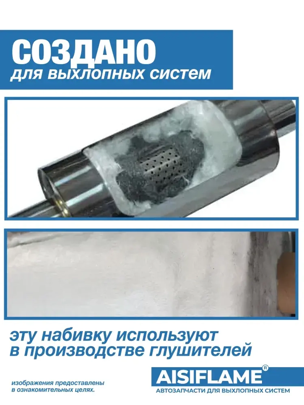 Набивка для глушителя 1500х500х10мм.