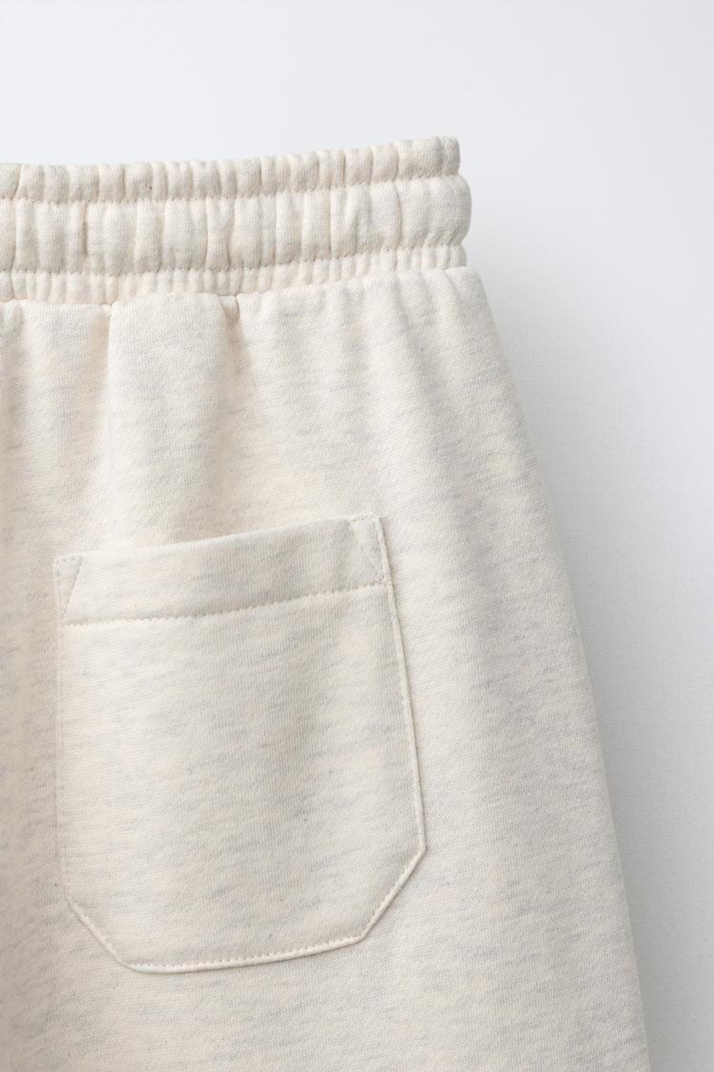 ZARA КОМПЛЕКТ ИЗ ТОЛСТОВКИ И БРЮК WIDE LEG В СТИЛЕ КОЛОР-БЛОК, ЖЕМЧУЖНО-СЕРЫЙ