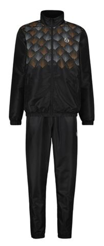 Мужской теннисный костюм Sergio Tacchini Punte - черный/абрикосовый