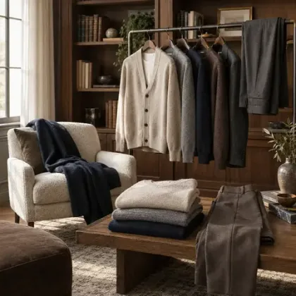 Кардиган, свитер и брюки: мягкий smart casual без лишних деталей