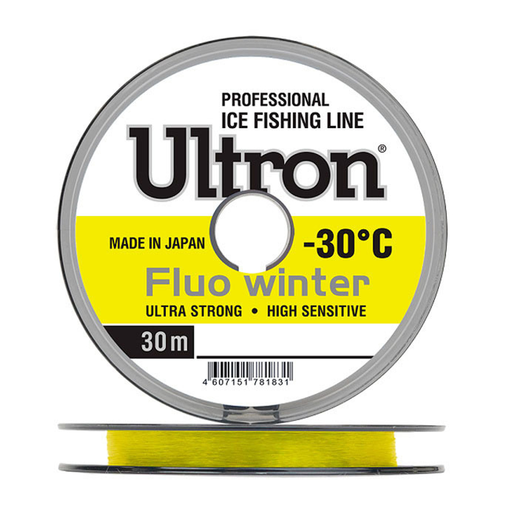 Леска ULTRON Fluo Winter 0,28 мм., 8,5 кг, 50, флуоресцентная