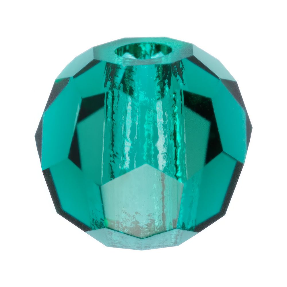 Бусины стекло ⌀4 мм, 24 шт, темно-зеленый/emerald, Preciosa 451-19-602