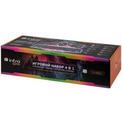 Клавиатура и мышь комплект Intro DX850 игровые 1200-3600dpi + коврик + гарнитура черный | Комплекты (клавиатура+мышь)