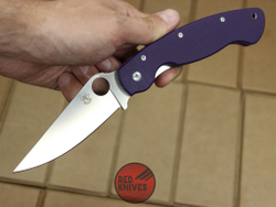 Складной нож Steelclaw Боец-3 (Реплика Spyderco Military), фиолетовая рукоять - сталь D2
