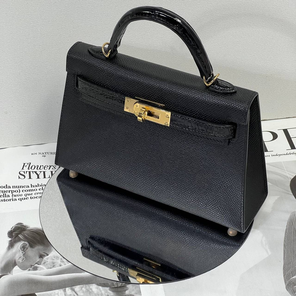 Сумка Hermes из кожи крокодила 20 см