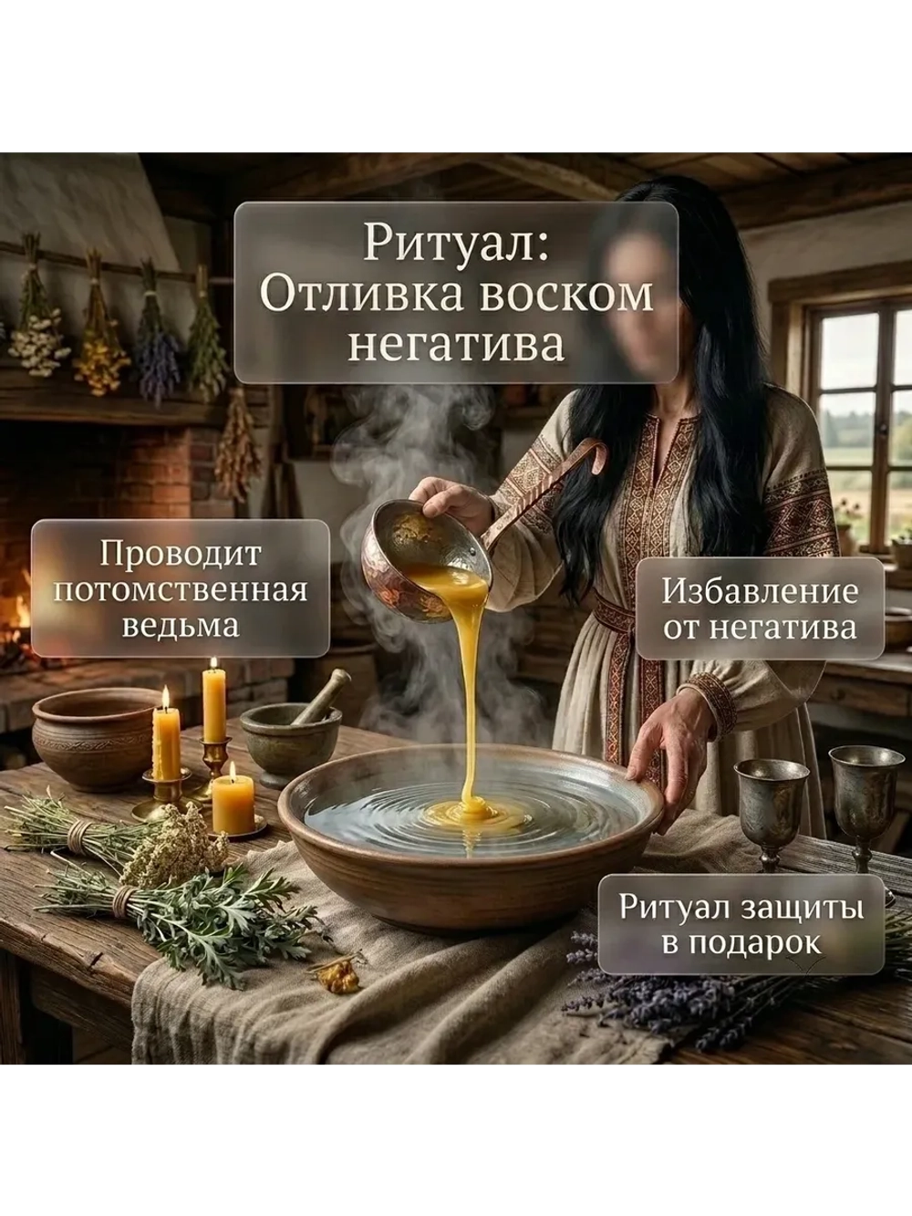 Ритуал Отливка воском негатива