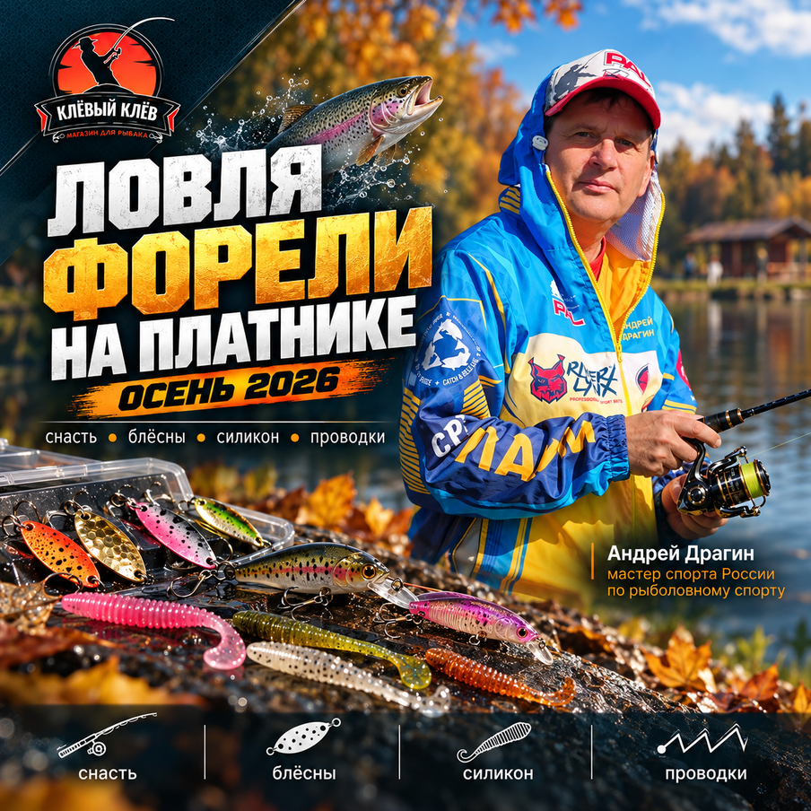 Ловля форели на платнике осенью: снасть, блёсны, силикон и проводки