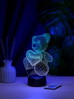 Ночник "Мишка именной Тихон" - подарок мальчику