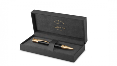 Шариковая ручка Parker Duofold Classic Black GT Fountain Pen 1931386, стержень: M, цвет чернил: black, в подарочной упаковке
