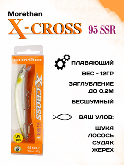 Воблер Morethan X Cross 95SSR F 12 г цвет #09