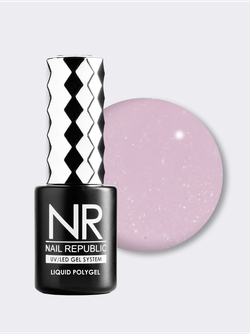 NR Жидкий полигель Liquid PolyGel розовый с блестками №4, 10мл