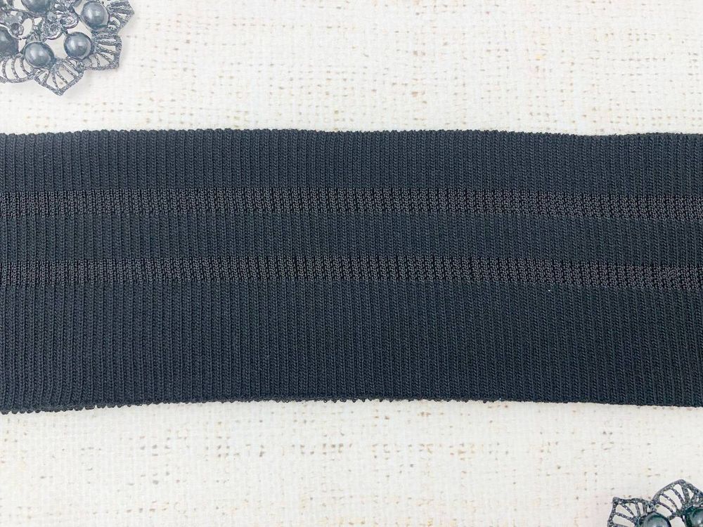 Подвязы трикотажные, ш. 7,5 см, L 100 см, чёрный