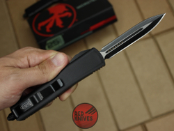 Нож Microtech Ultratech D/E - черная рукоять, кинжальный черный клинок + запчасти RK-384