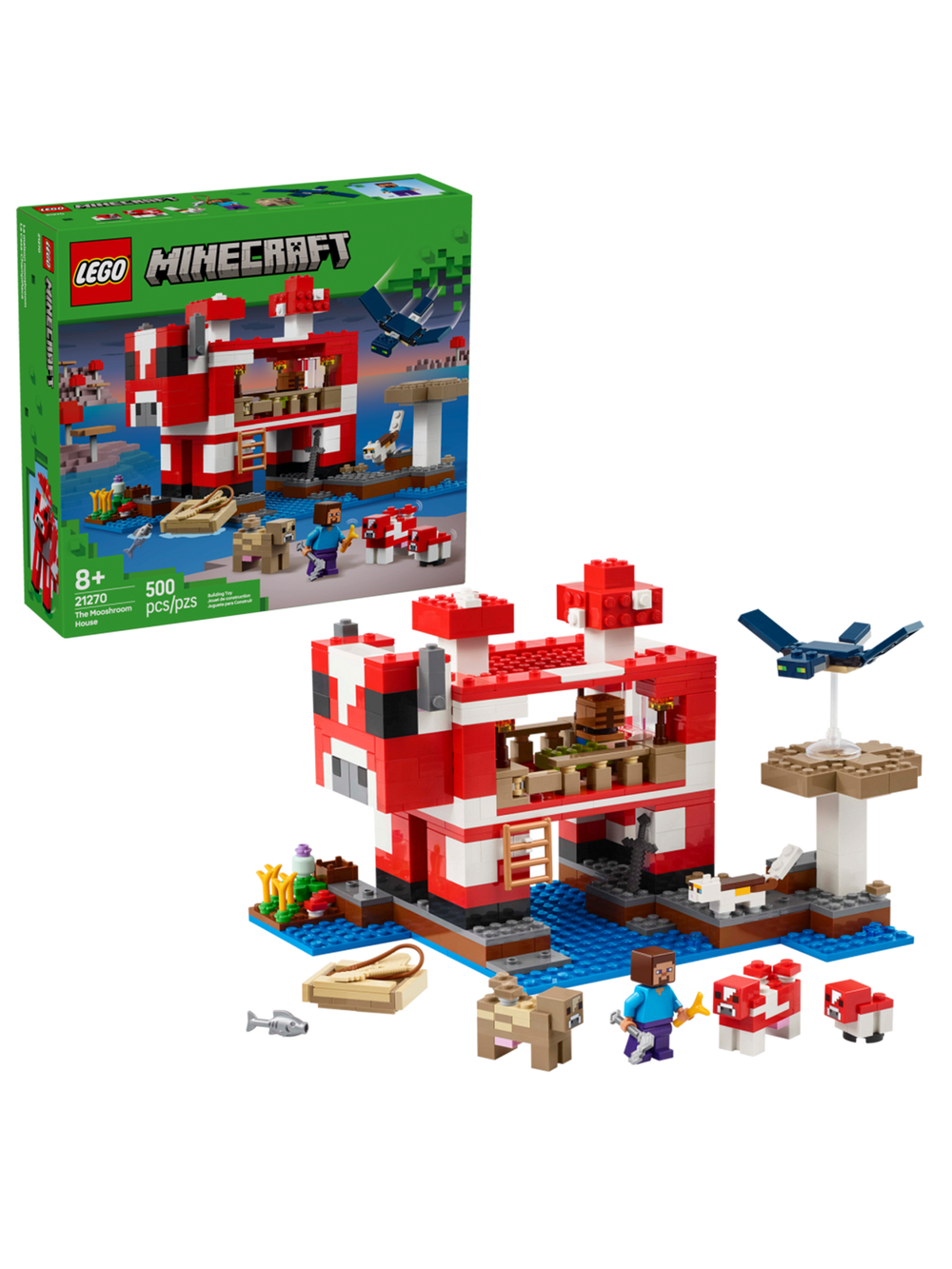 Конструктор Лего Майнкрафт Муухоморный Дом | LEGO Minecraft The Mooshroom House 21270, 500 деталей (8+)