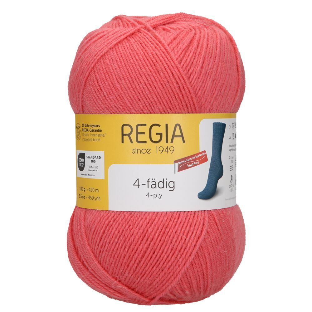 Пряжа носочная Regia 4-fadig (01060/коралловый) 420м/100 гр