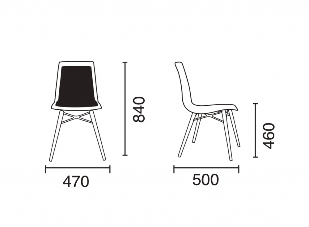Стул пластиковый с обивкой Papatya X-Treme-S Wox Pro Soft Beech