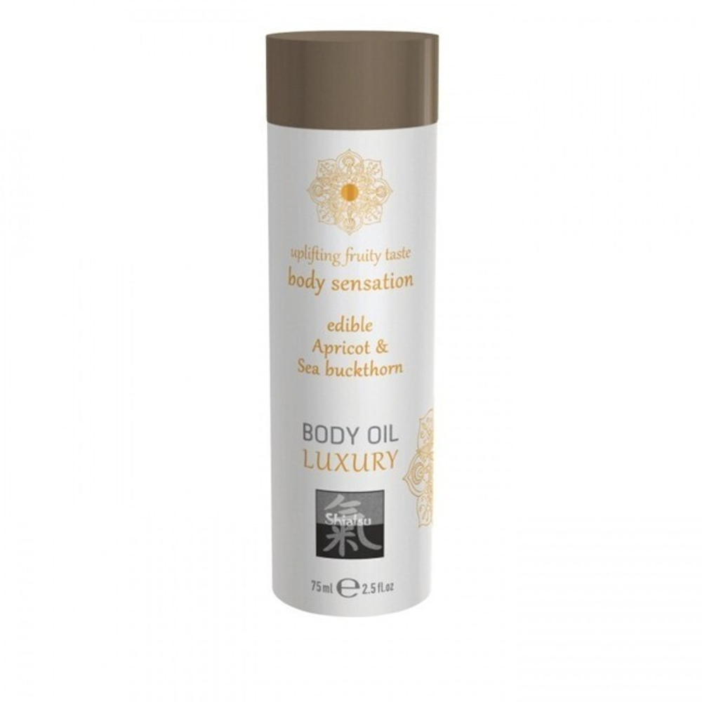 Съедобное масло для тела Body Oil LUXURY Абрикос & Облепиха (75 мл) (Цвет: прозрачный)