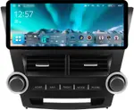 Магнитола для Toyota Highlander 2 XU40 2007-2013 (поддержка JBL) - Teyes CC4 монитор 12.3" 2K QLED + рамка LUX, Android 14, Быстрейшая, Snapdragon 680, DSP, CarPlay, 4G SIM-слот