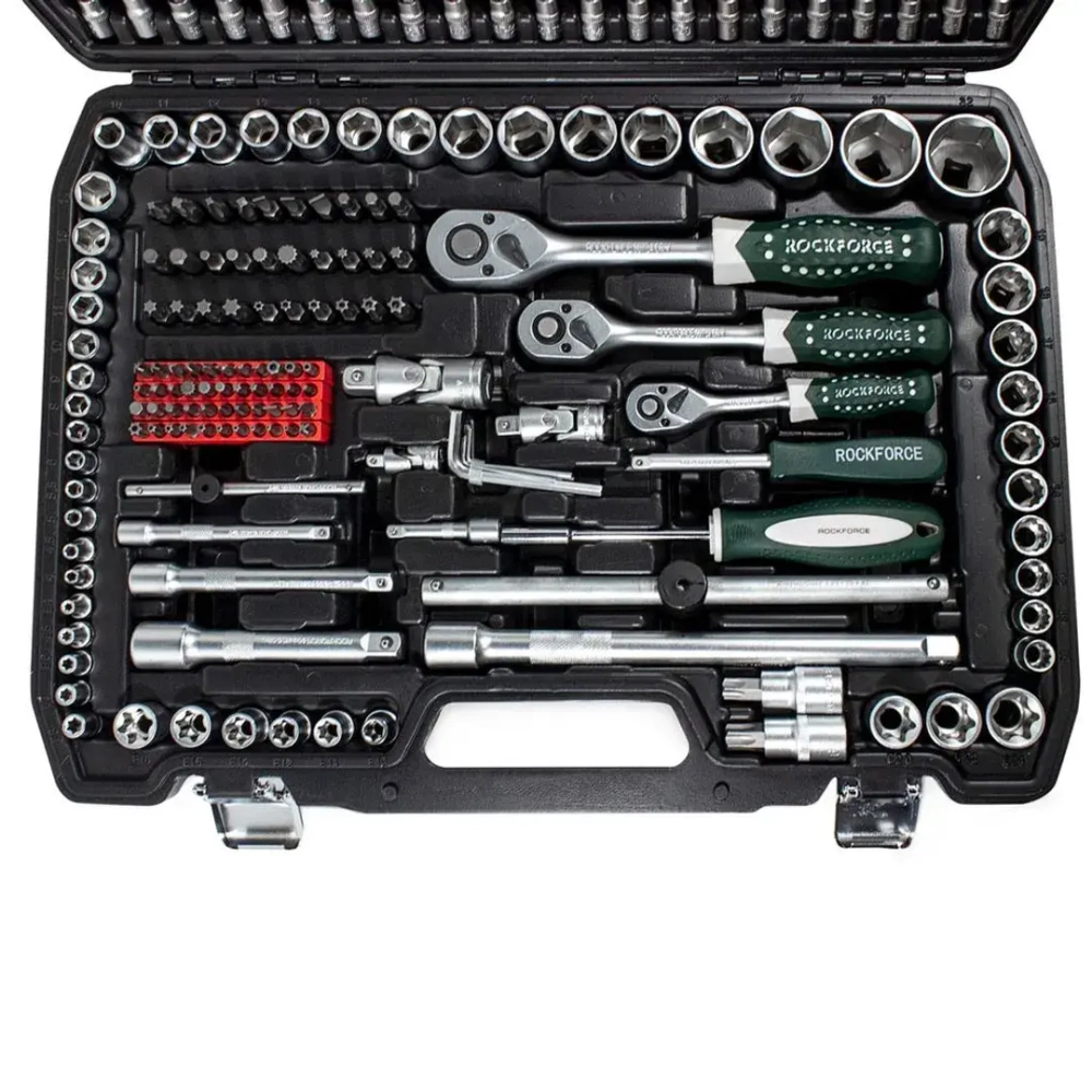 Набор инструментов 216пр.PROFI 1/4''3/8''1/2''(6гр.)(4-32мм) RockForce##Rock FORCE RF-38841 (Premium)