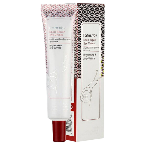Разглаживающий крем для глаз с улиточным муцином FarmStay Snail Repair Eye Cream, 40гр