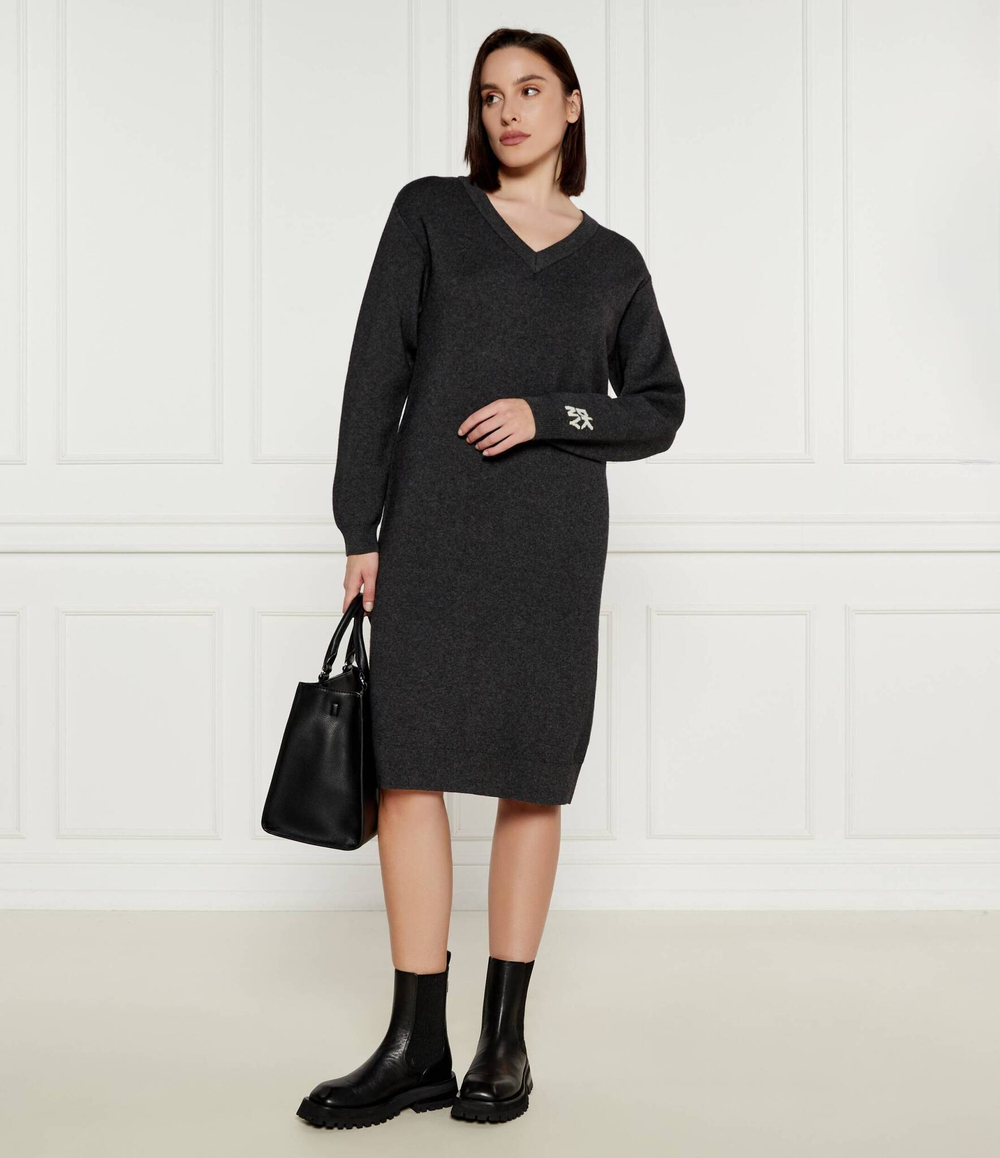 Хлопковое платье DKNY - серый(D2G4A160)
