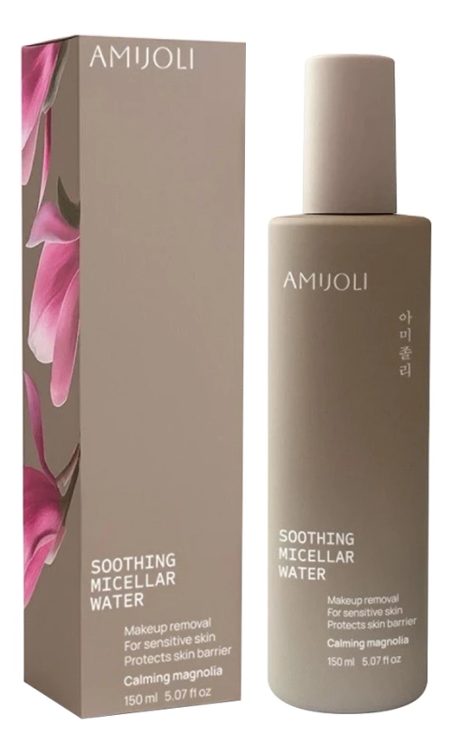 AMIJOLI Успокаивающая мицеллярная вода для снятия макияжа-Soothing Micellar Water Calming Magnolia , с экстрактом магнолии 150мл