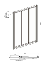 Душевое ограждение Ambassador Forsa 17021103NX-100NX (120х100х195) прямоугольник,хром,стекло прозрачное,раздвижная,2 места