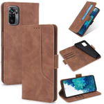 Стильный чехол-книжка из кожи для XIAOMI REDMI NOTE 10 / 10S и POCO M5s с отделом для наличных, 3 слотами для карт и подставкой