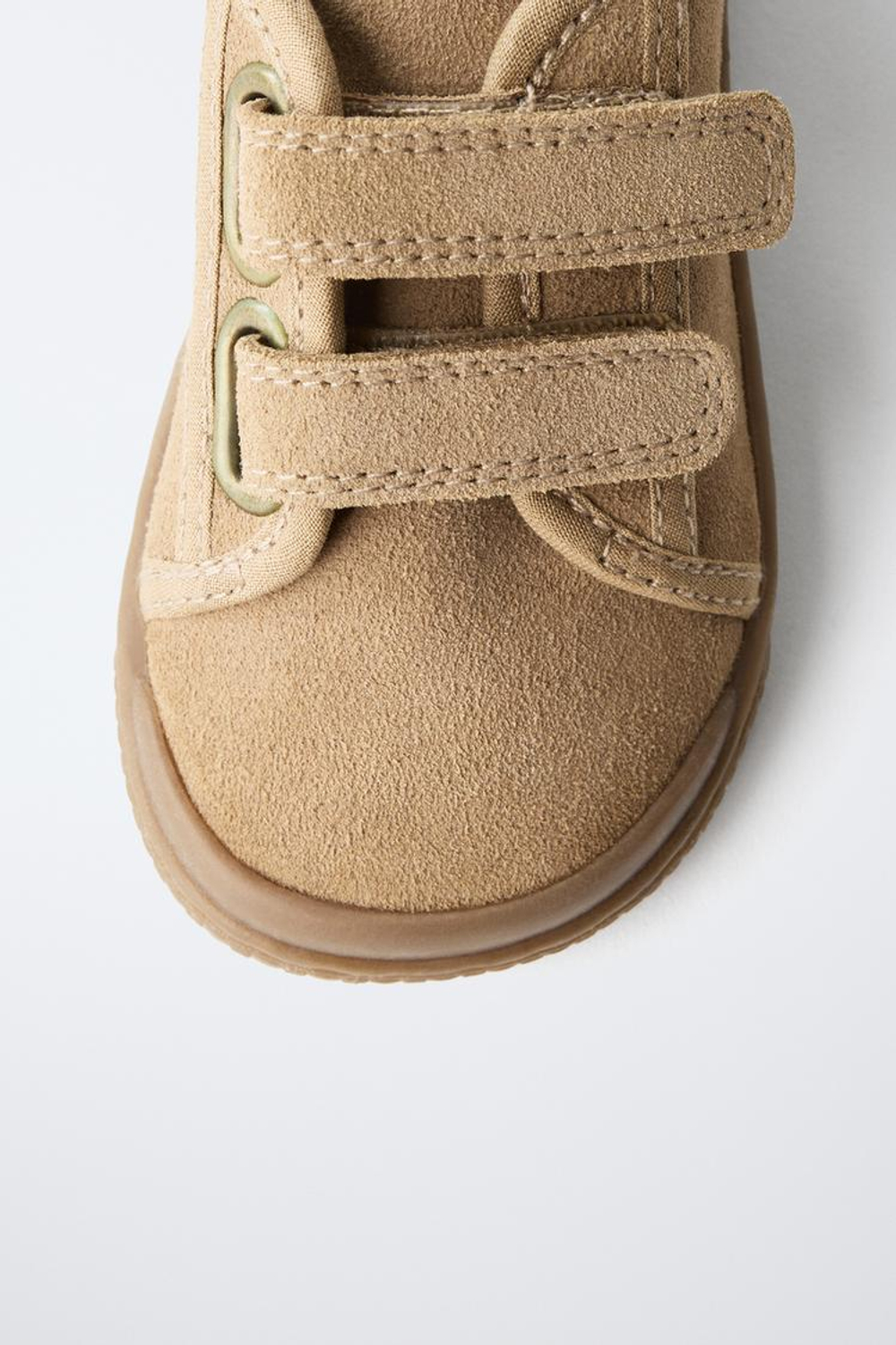 ZARA КОЖАНЫЕ КРОССОВКИ BAREFOOT, ПЕСОЧНО-КОРИЧНЕВЫЙ