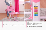 Комплект растущей детской мебели  ErgoKids EVO-17 парта + стул + выдвижной ящик + светильник + подставка