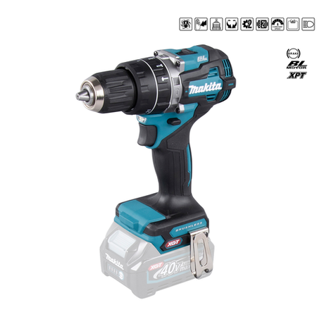 Аккумуляторная ударная дрель - шуруповерт ударная Makita BL XPT, XGT 40В, Max D сверления металл 13 мм, дерево 38 мм HP002GZ