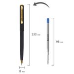 Ручка подарочная шариковая BRAUBERG "Maestro", СИНЯЯ, корпус черный с золотистым, линия письма 0,5 мм, 143470