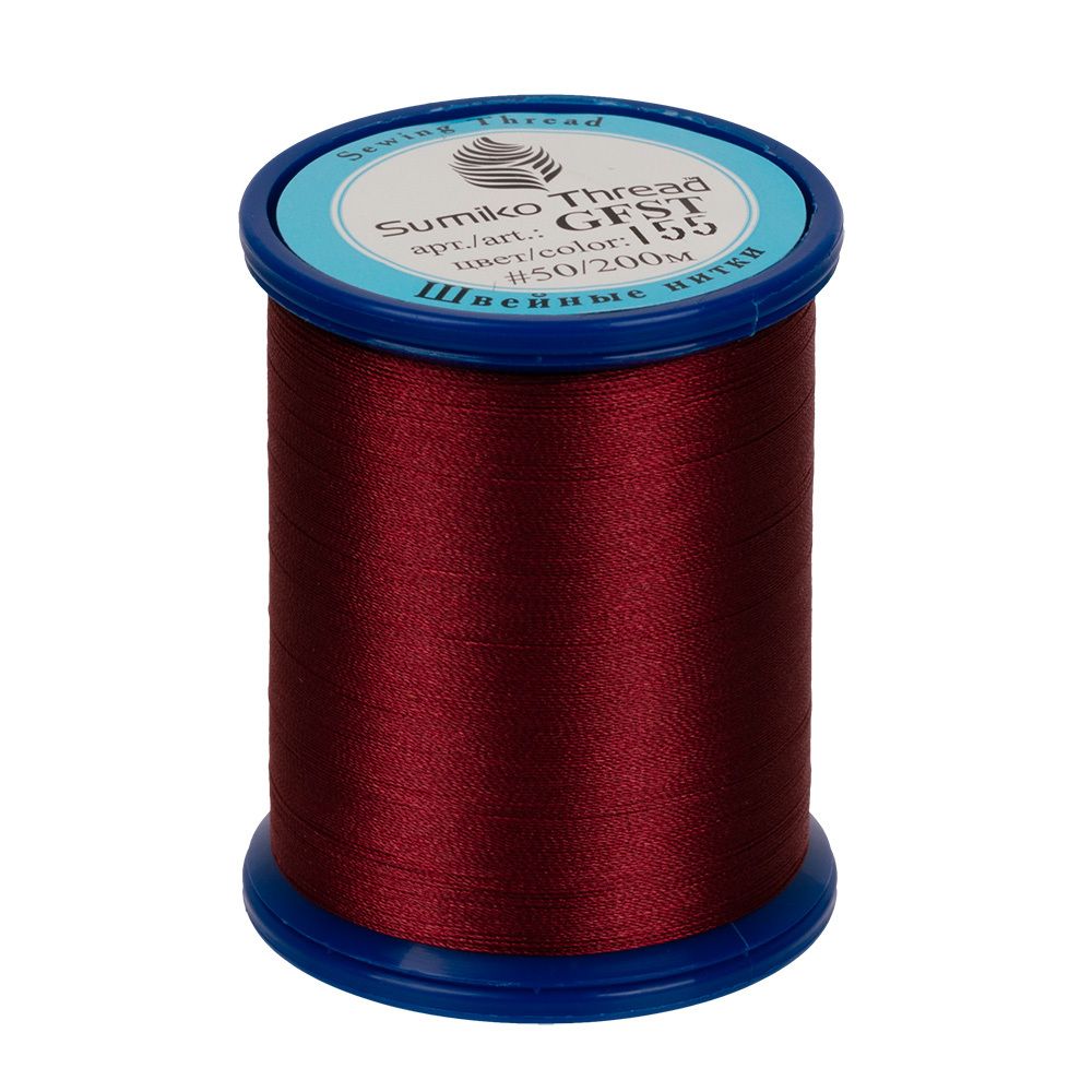 Нитки вышивальные SumikoThread 200 м, (219 ярд), 155 бордовый