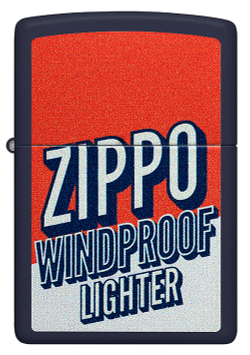 Зажигалка ZIPPO Color Block Design с покрытием Navy Matte, латунь/сталь, синяя, 38x13x57 мм, шт
