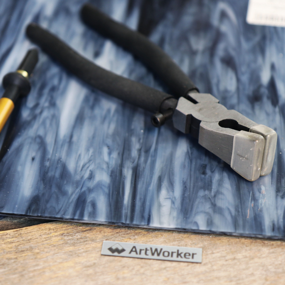 Непрозрачное серое витражное стекло Wanda Stained GC 1709-1 3мм | ArtWorker